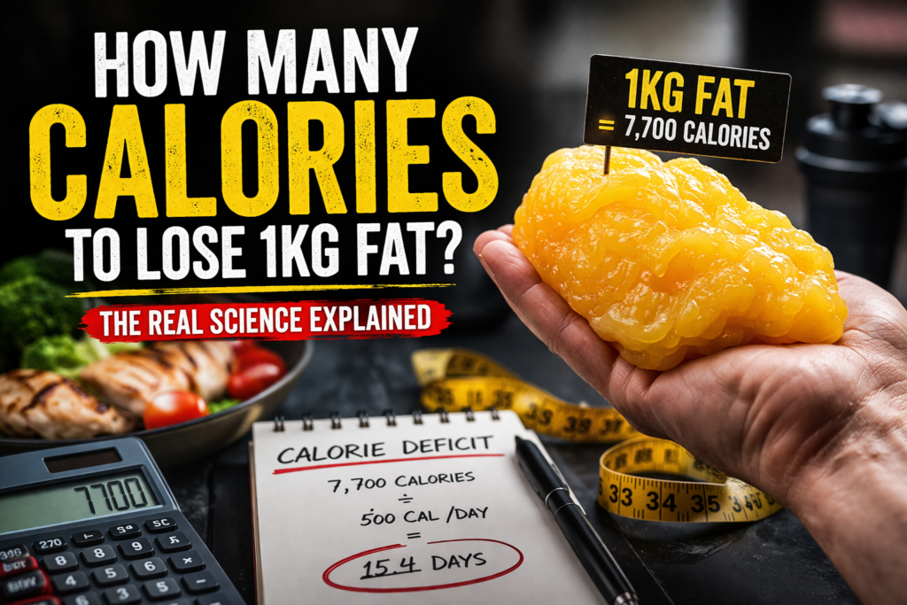 How Many Calories to Lose 1kg Fat? (The Shocking Truth Most People Get Wrong) 1 How Many Calories to Lose 1kg Fat (The Real Science Explained) - How Many Calories to Lose 1kg Fat? (The Shocking Truth Most People Get Wrong)